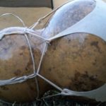 Tambor artesanal con calabaza o porongo